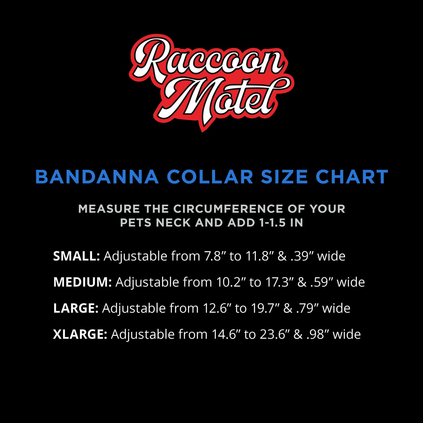Raccoon Motel - OG Dog Bandana with Collar