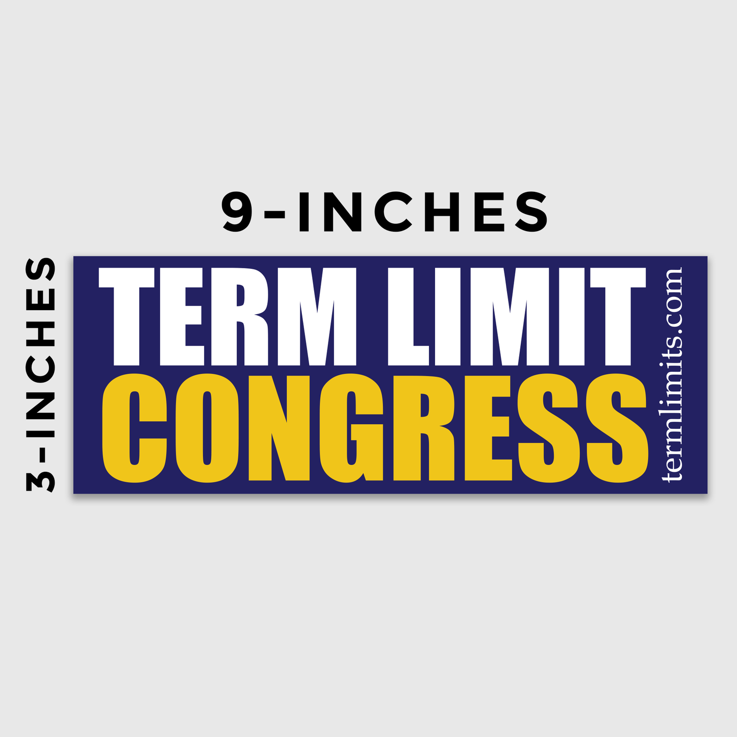 US Term Limits Bumper Sticker or Bumper Magnet | Set of 2 | 3x9 Inches