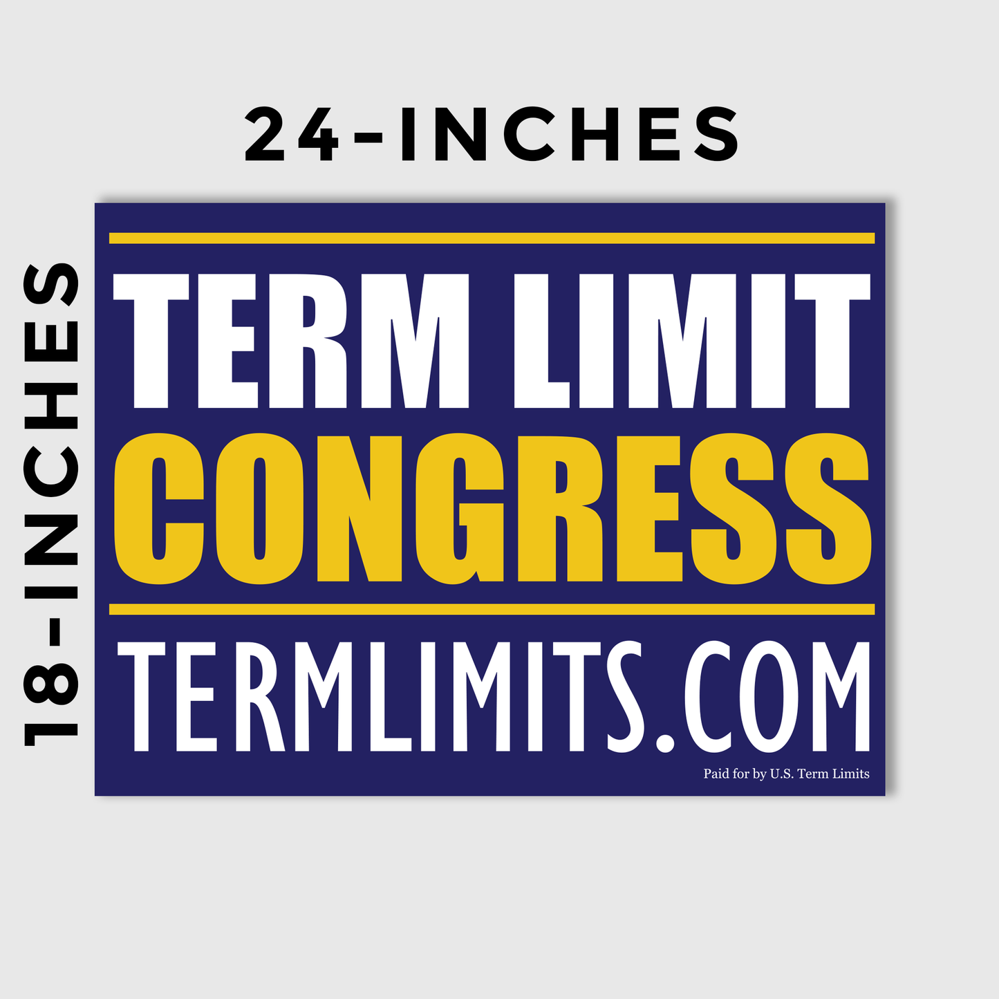 US Term Limits Car Door Magnet 18x24-Inches