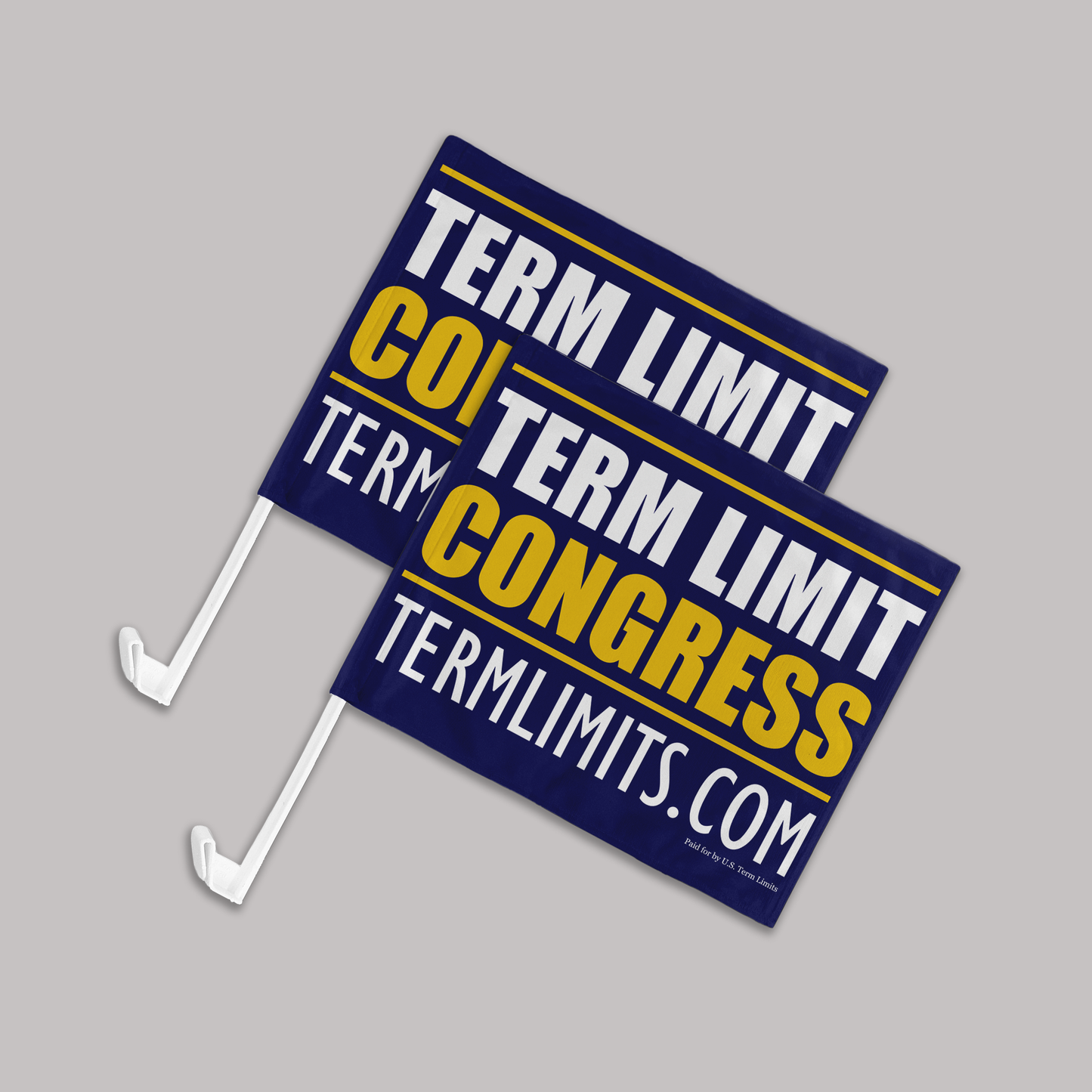 US Term Limits Car Flags | 2-Pack