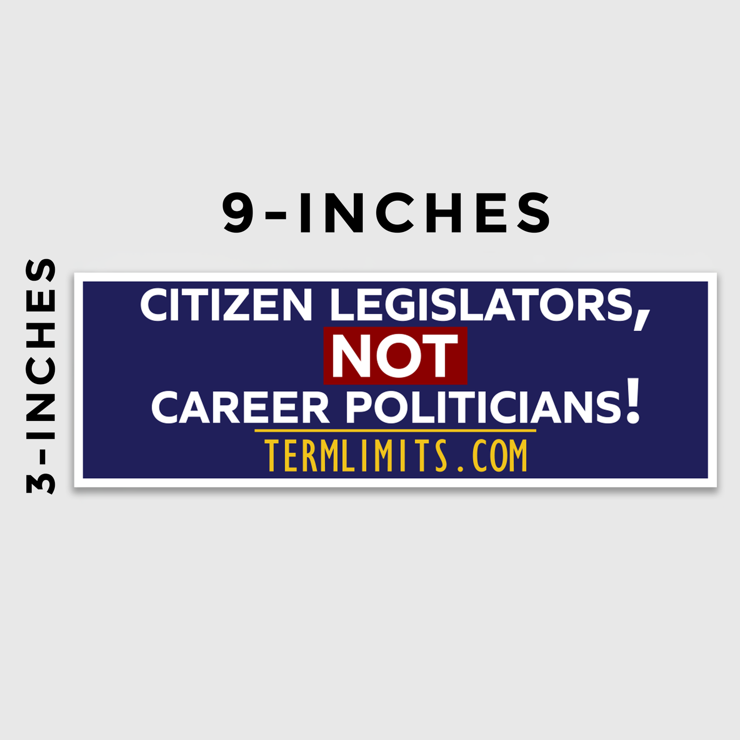 US Term Limits Bumper Sticker or Bumper Magnet | Set of 2 | 3x9 Inches | Citizen Legislators