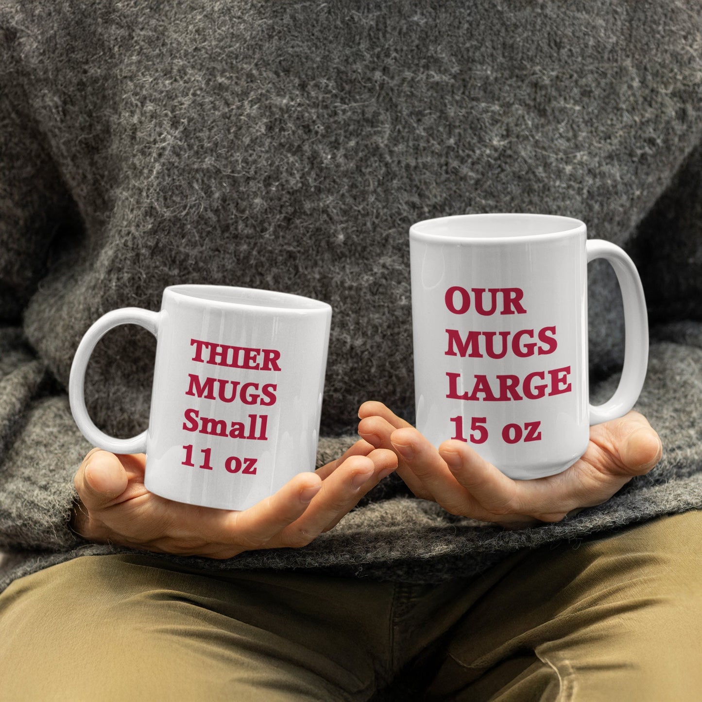 Funny President Trump Coffee Mug - "Thankful Pets Are Saved" 15oz Ceramic Mug, Cat & Dog Humor Gift