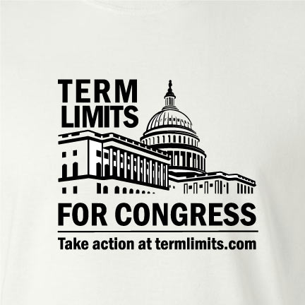 Term Limits for Congress white tshirt