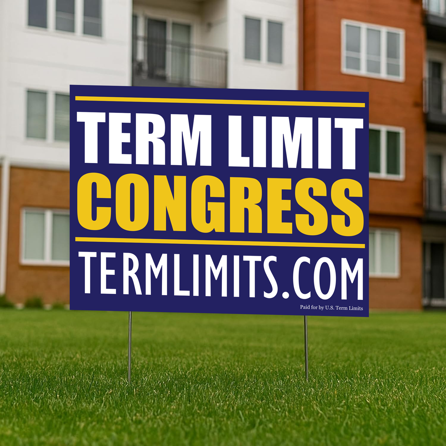 US Term Limits Yard Sign with Stakes | 18x24-Inches | Term Limit Congress