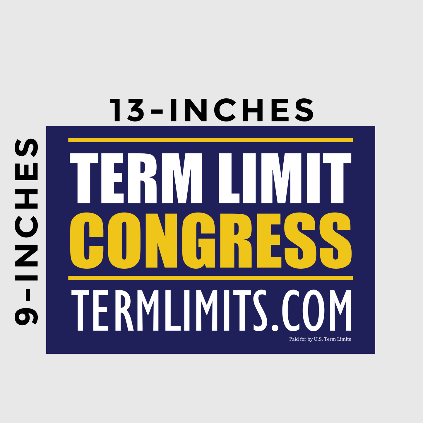 US Term Limit Congress Car Door Magnet 9x13-Inches