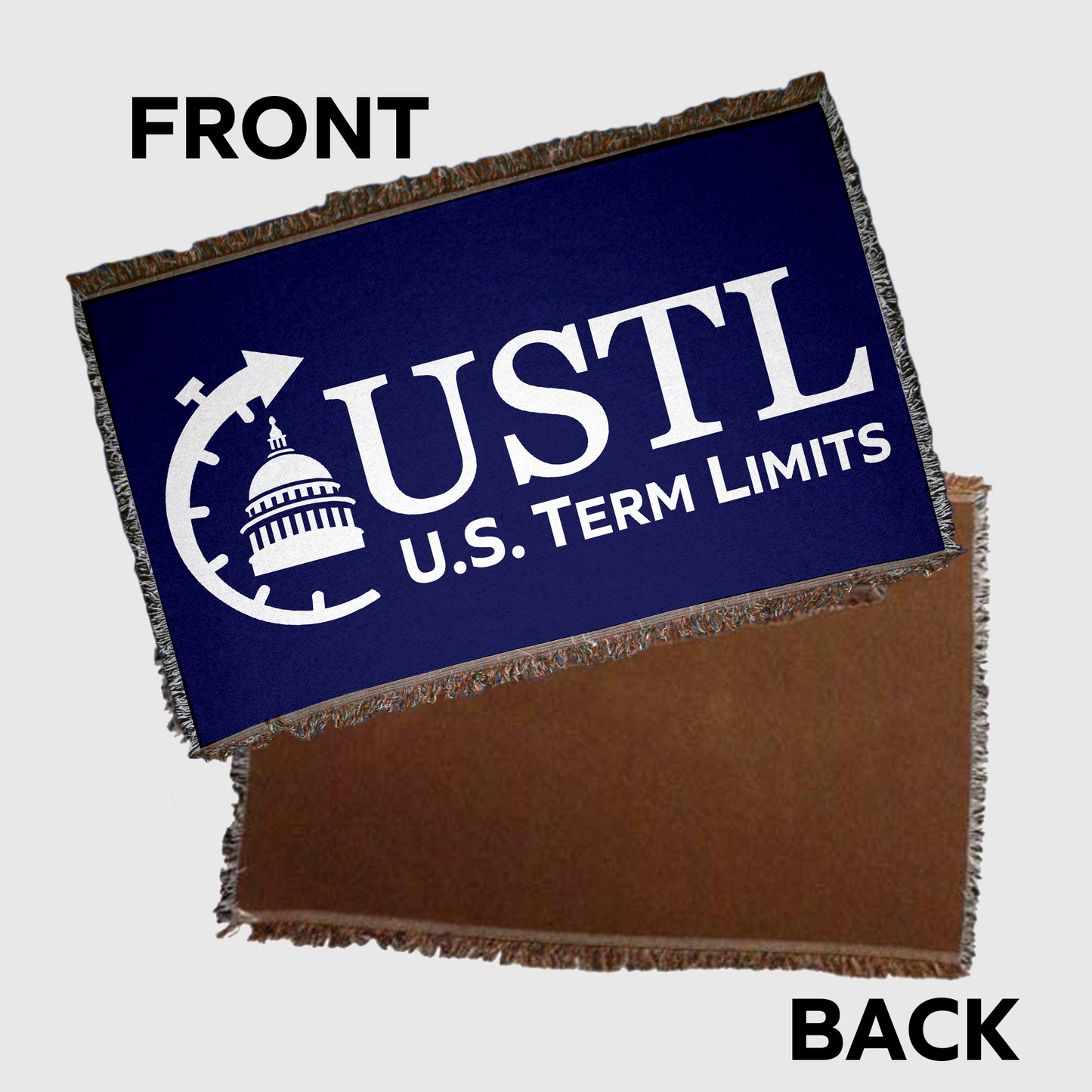 US Term Limits Throw Blanket | 35x54-Inches | Navy