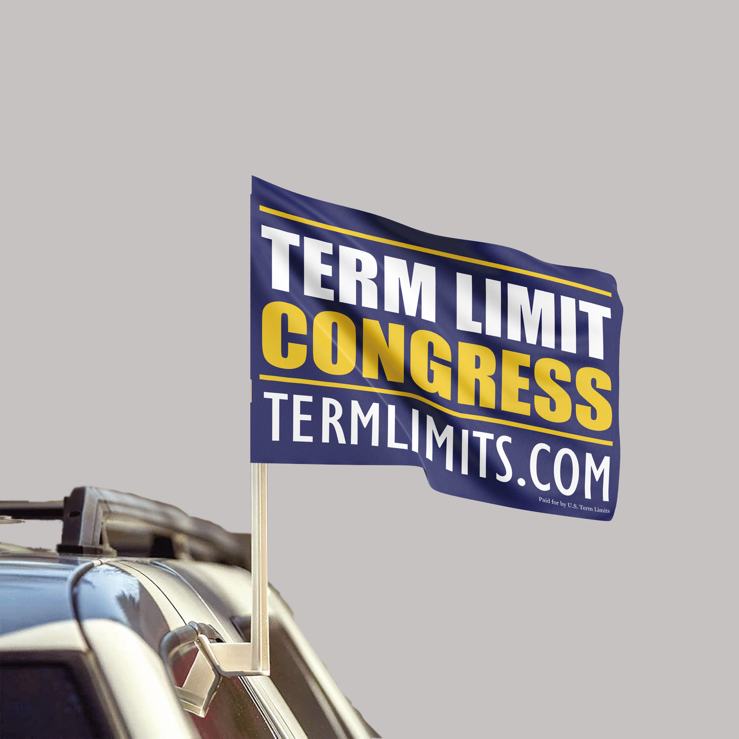 US Term Limits Car Flags | 2-Pack