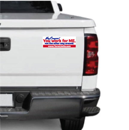 Term Limits Hey Congress 3"x9" Vinyl Bumper Sticker (Set of Two) FREE SHIPPING (19727)
