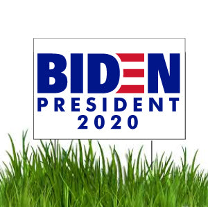 Joe Biden for President 2024- 12"x18" Yard Signs with Stakes - Sets of 10-100 - FREE SHIPPING