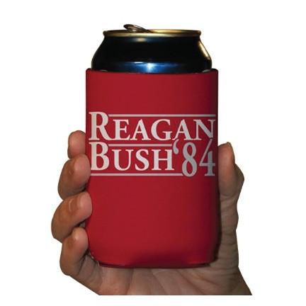 Reagan and Bush '84 Can Cooler - set of 6 - FREE SHIPPING